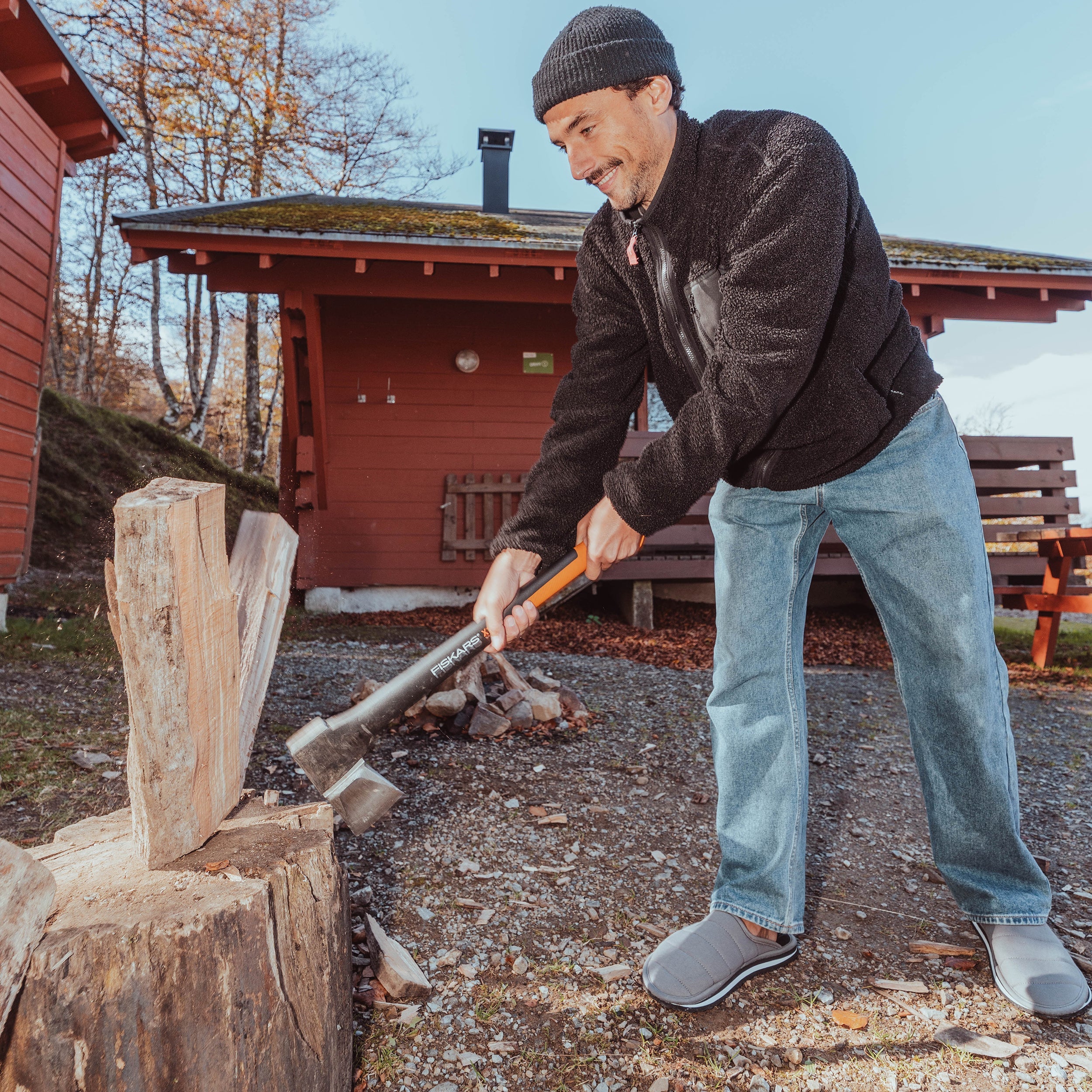 HOME MEN - Chaussons avec doublure fourrée pour Homme